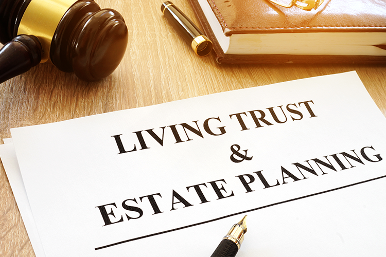 Sign which says Living Trust and Estate Planning letting you know that Attorney Lawyer Shane Zisman specializes in wills, trusts and estate planning